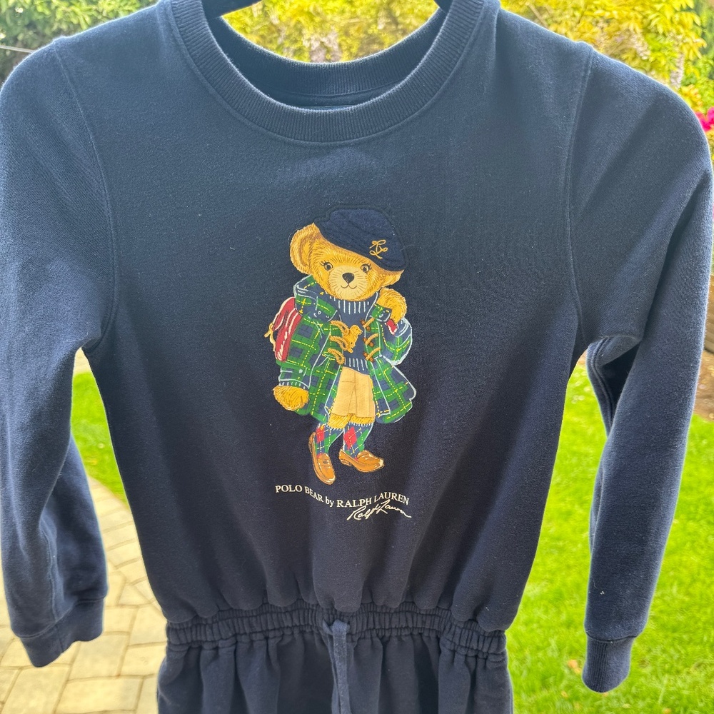 Polo Ralph Lauren Kids Polo Bear Crewneck Sweatshirt Dress